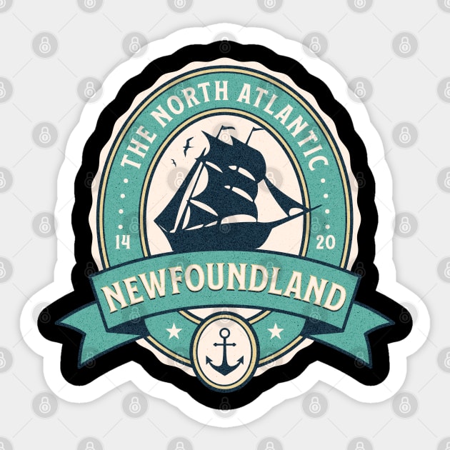 Newfoundland of The North Atlantic Badge Sticker by Newfoundland.com